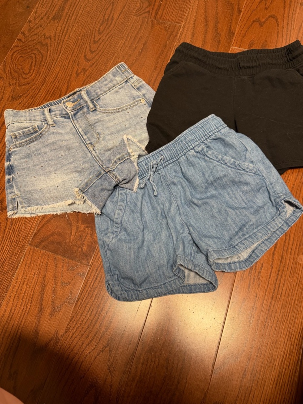 Old Navy Light Blue Chambray Elastic Waist Shorts